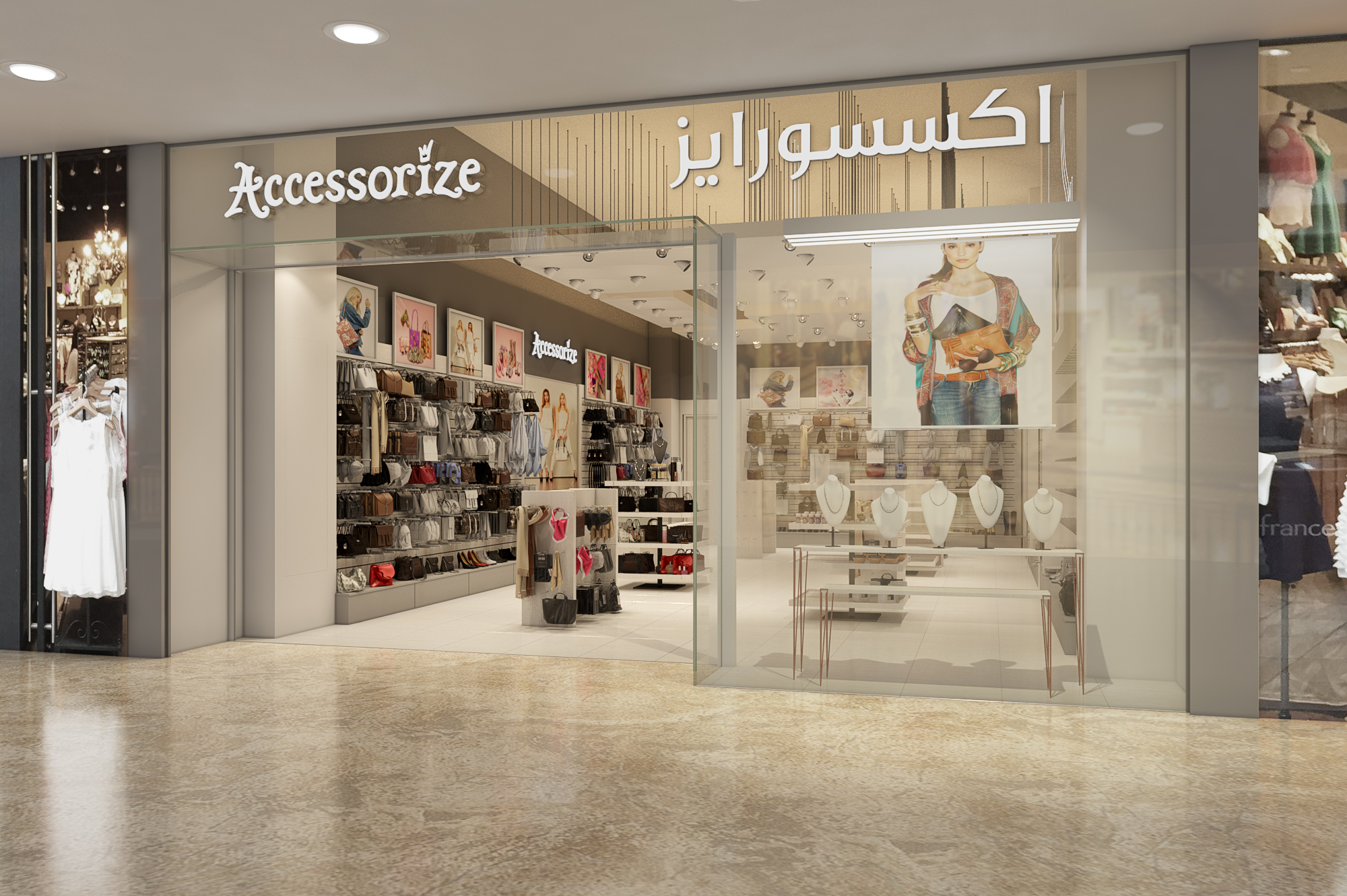 Accessorize store design in Dubai