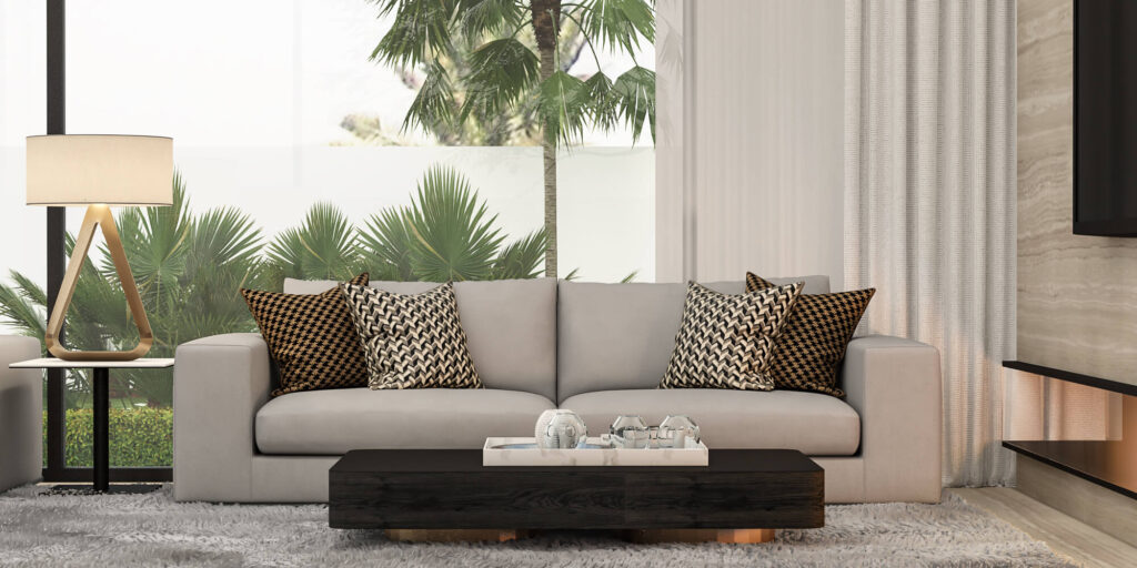 Living room design luxury villa design in Dubai by DZ Design 