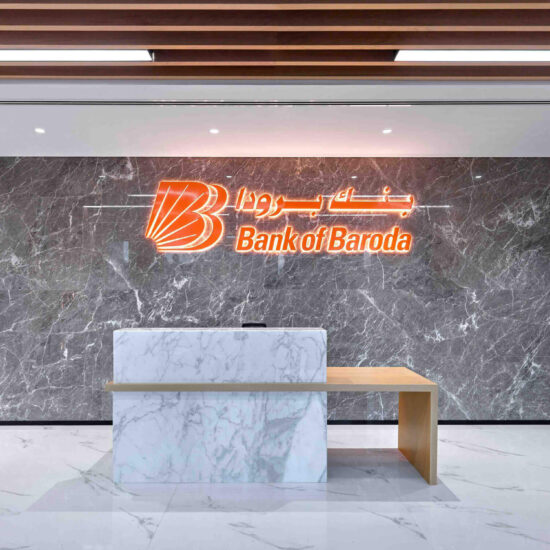 Bank of Baroda Dubai office design by DZ Design