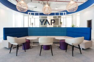 YAP office in Dubai office designed by DZ Design