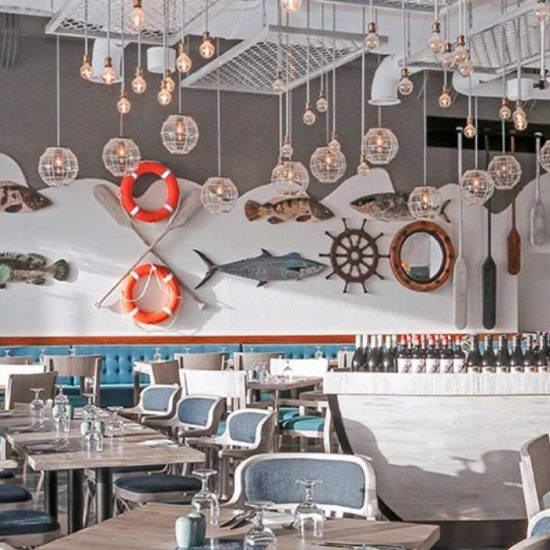 Seafood kitchen the Pointe Palm Jumeirah restaurant design by DZ Design