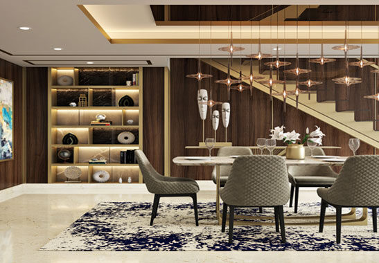 Dining room design Luxury Villa Interior Design in Dubai