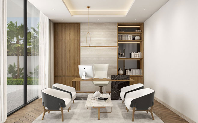 Villa Design Dubai home office design by DZ Design