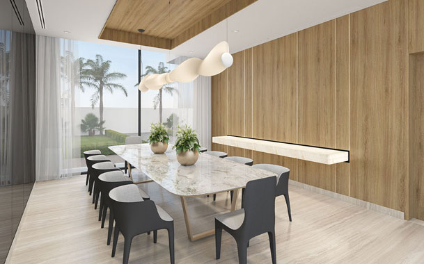 Villa Design Dubai dining room by DZ Design