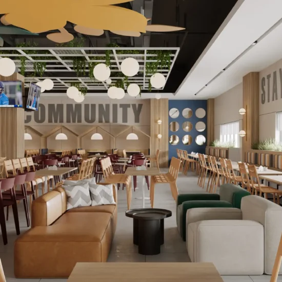 Marjan Hospitality Staff Dining Design - DZDesign Marjan Hospitality Staff Dining Design